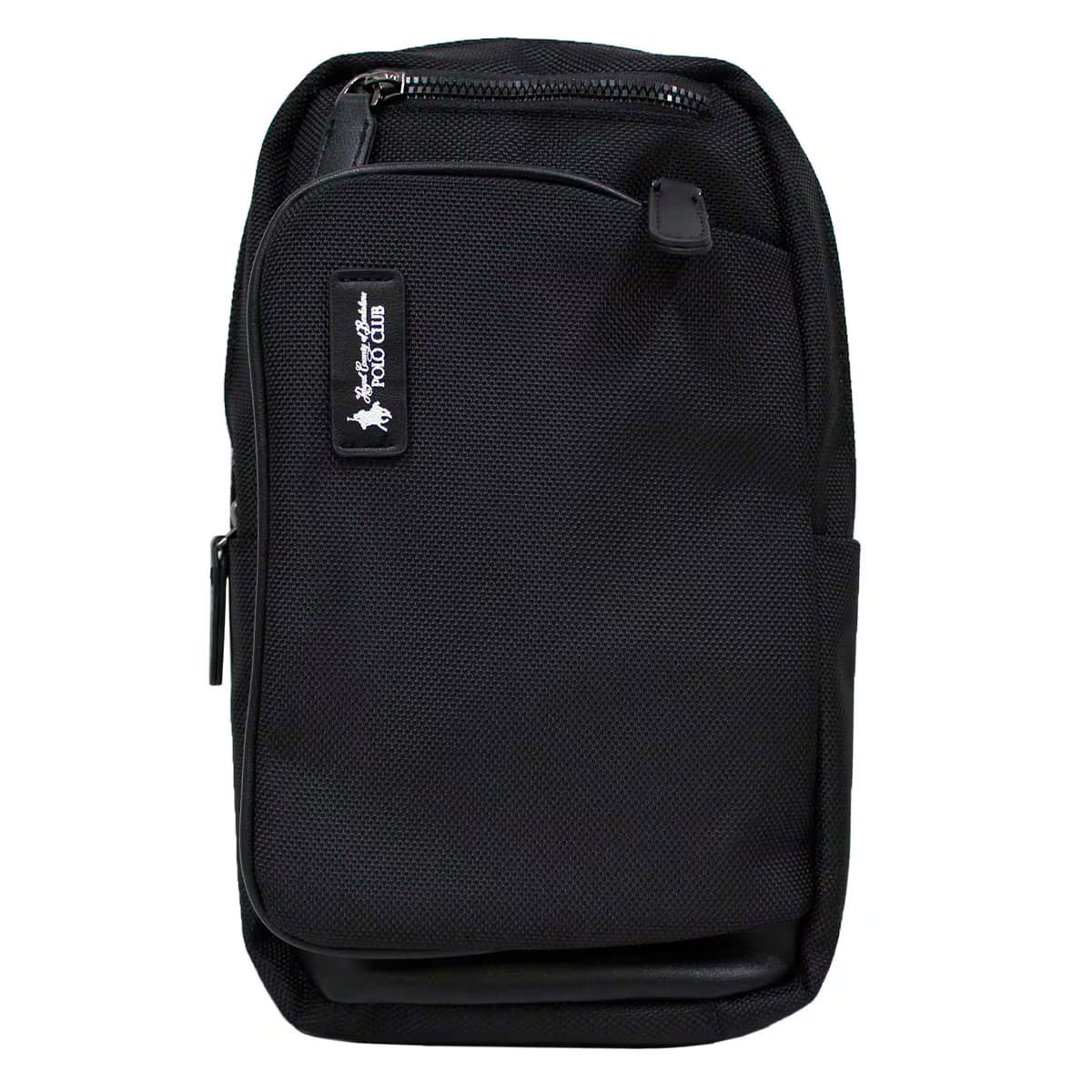 Bandolera Crossbody Polo Club Para Hombre En Negro - Múltiples Compartimentos