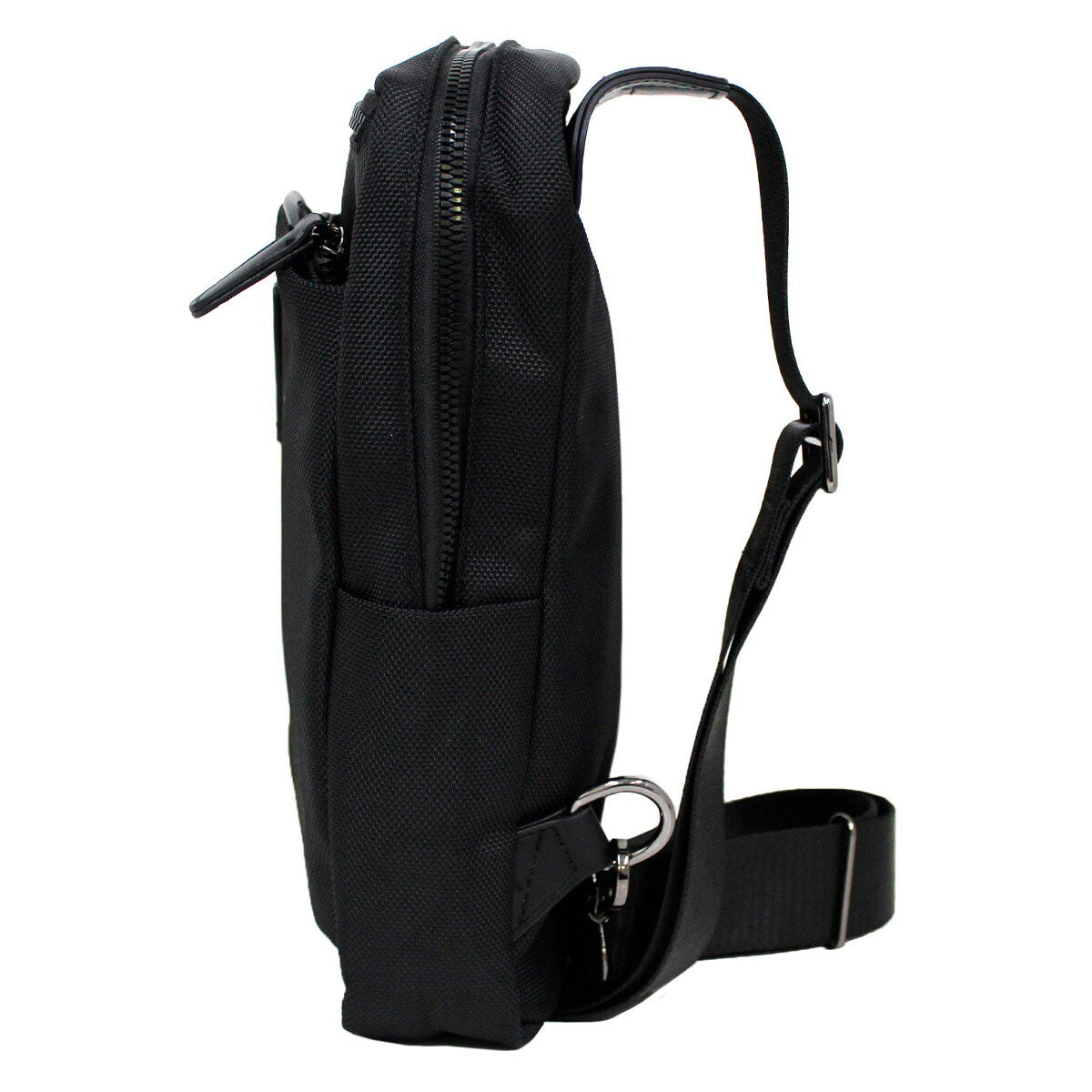 Bandolera Crossbody Polo Club Para Hombre En Negro - Múltiples Compartimentos
