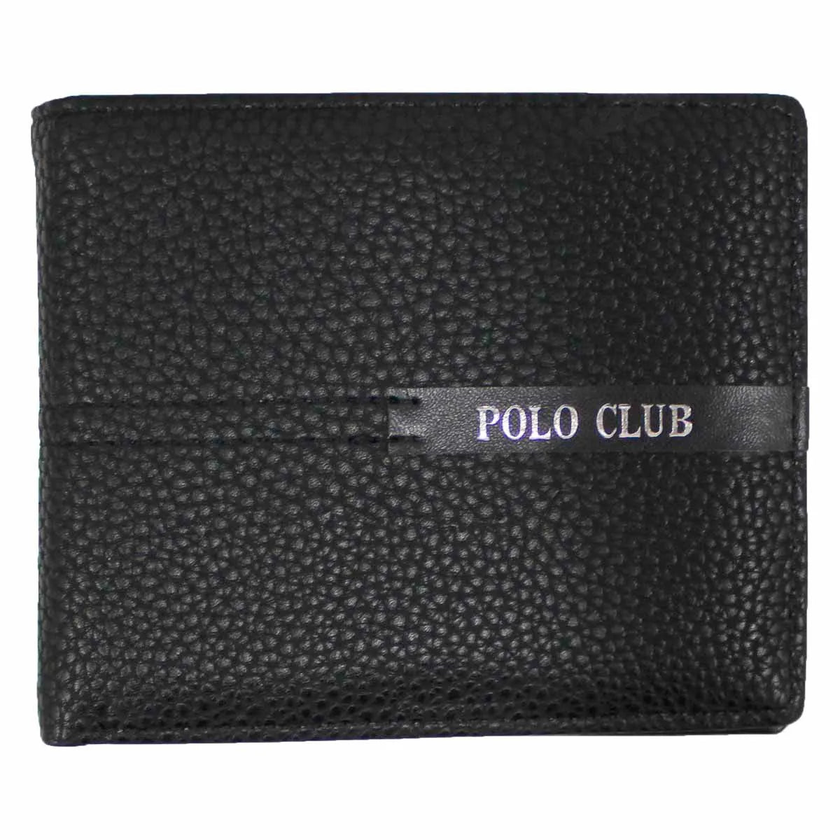 Cartera Polo Club Royal Country - Piel Sintética Texturizada Negra