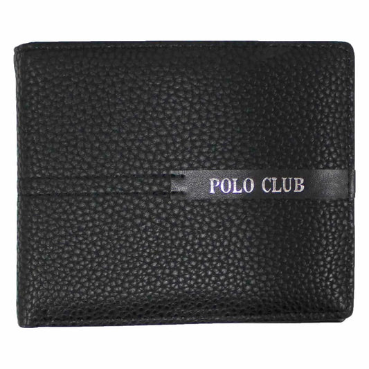 Cartera Polo Club Royal Country - Piel Sintética Texturizada Negra