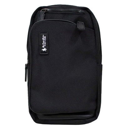 Bandolera Crossbody Polo Club Para Hombre En Negro - Múltiples Compartimentos