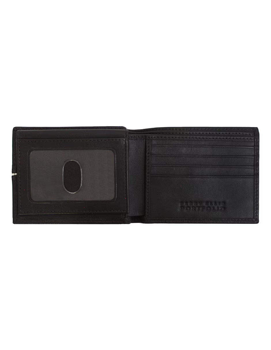 Cartera Perry Ellis Café - Piel Premium con 8 Ranuras