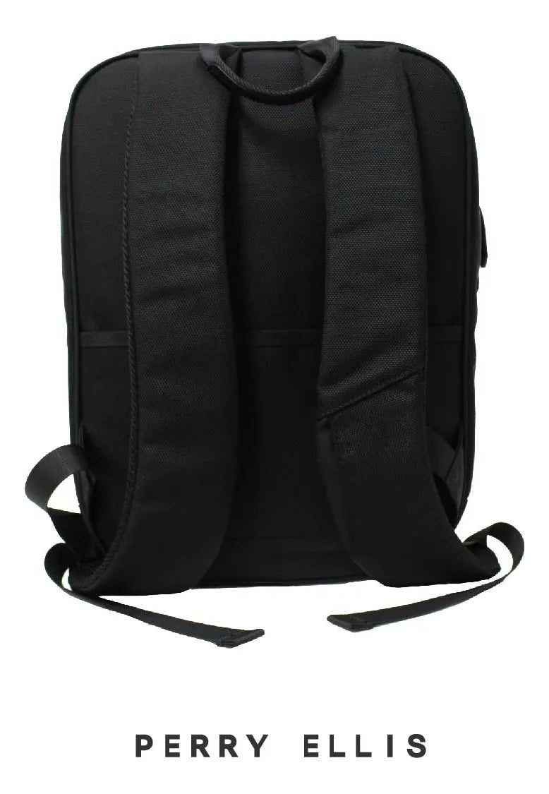 Mochila Laptop Perry Ellis Original Para Hombre En Negro - Gran Capacidad