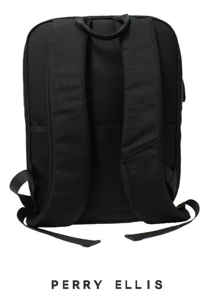 Mochila Laptop Perry Ellis Original Para Hombre En Negro - Gran Capacidad