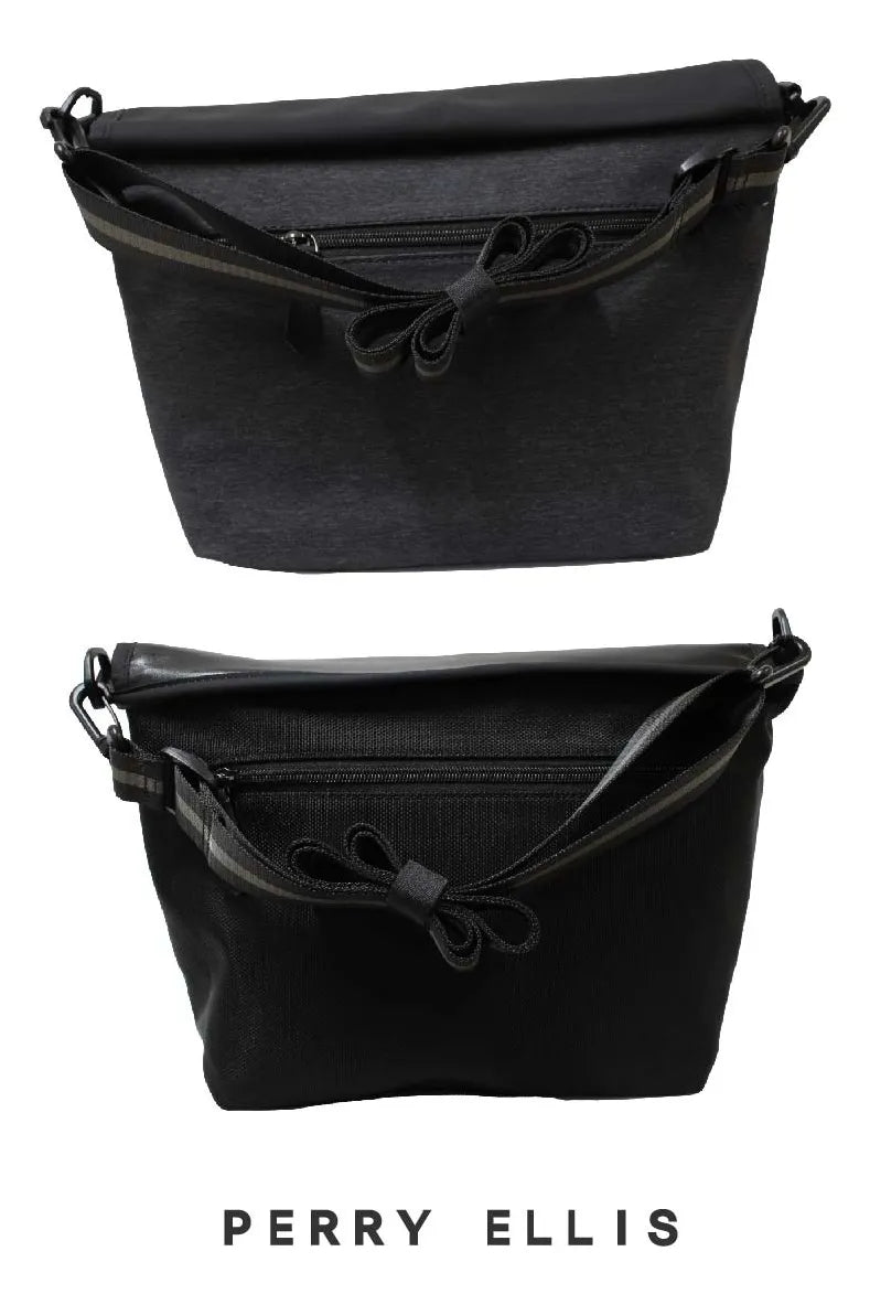 Maleta Messenger Perry Ellis Original Doble Vista Para Hombre - Gran Capacidad
