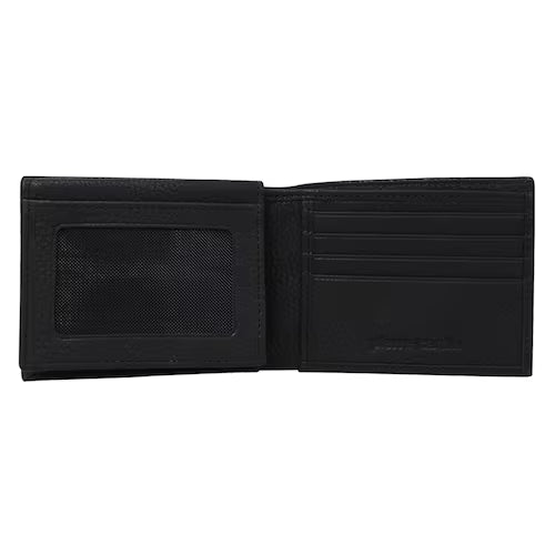 Billetera Reversible Pierre Cardin Premium En Piel Negra